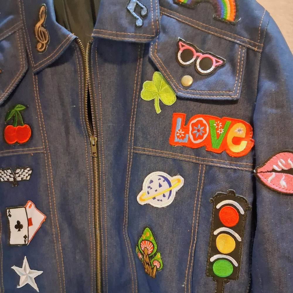 Rocketman Taron Egerton Jacket Elton John Rockstar Blue Denim Jacket Medium - Picture 3 of 11